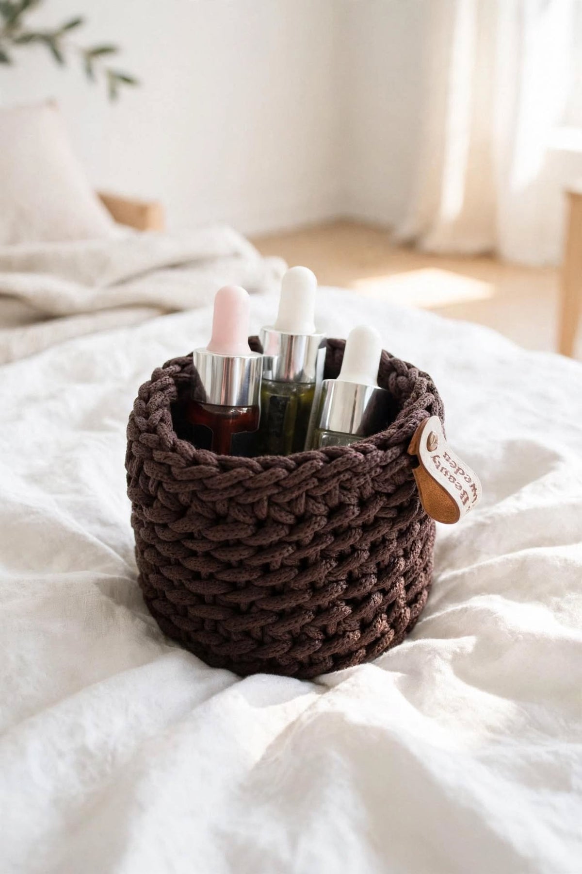 Trio-set – Nagelvårdsoljor & Handvirkad Organizer
